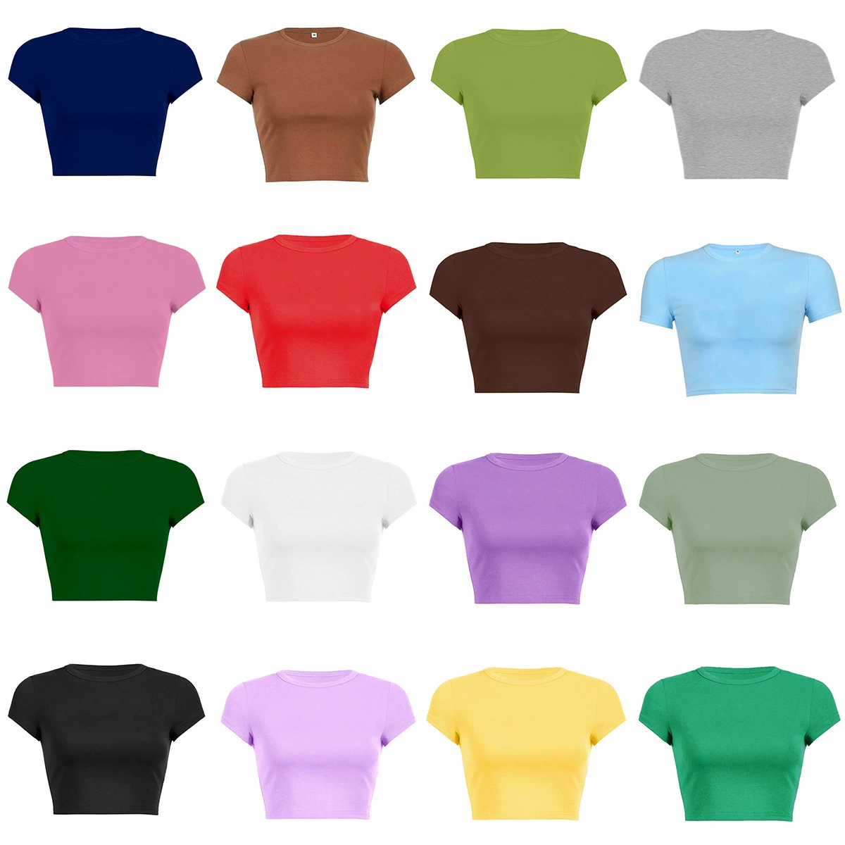 Short-sleeved dopamine sister wear T-shirt top