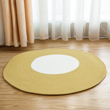 Woven round stitching floor mat