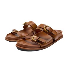 Large size slippers with a belt buckle sandals