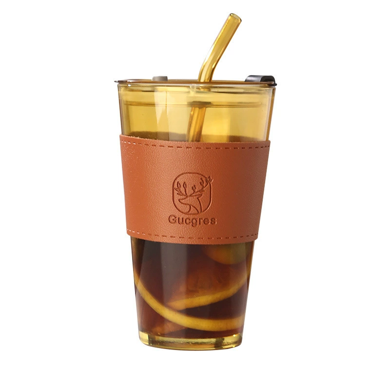 Straight handle cup 450ml-amber ;  Capacity : 401-500ml
